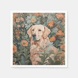 Golden Retriever in de stijl van William Morris Servet