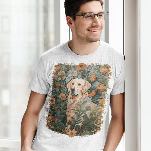 Golden Retriever in de stijl van William Morris T-shirt