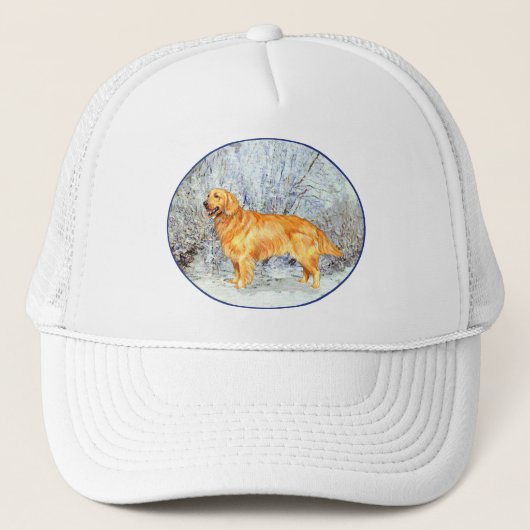 Golden Retriever in de Winter Trucker Pet (Voorkant)