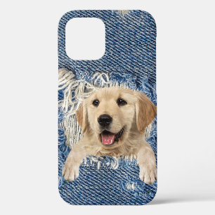 Golden Retriever in Denim Hole Case-Mate iPhone Case