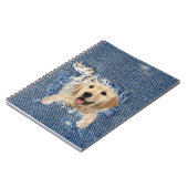 Golden Retriever in Denim Hole Notitieboek (Linkerzijde)
