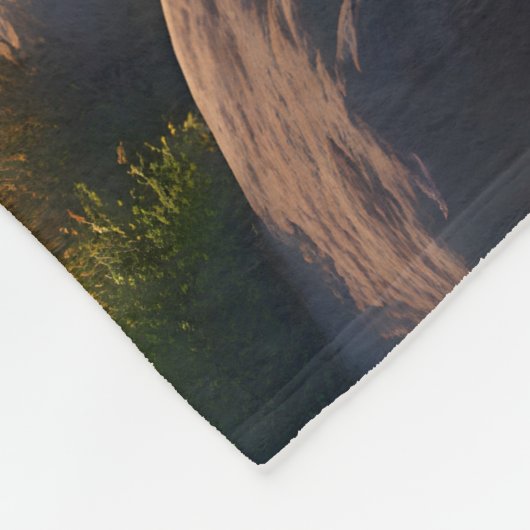 Golden Retriever in een Fantasy Rainbow River Fleece Deken (Hoek)