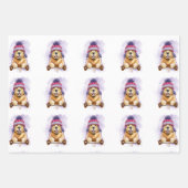 Golden Retriever in een rodelbaan Inpakpapier Vel (Voorkant)