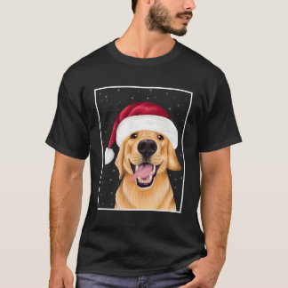 Golden Retriever In Een Santa Hat Hond Voor Kerstm T-shirt