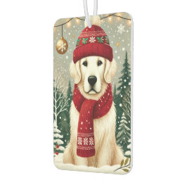 Golden Retriever in Festive Sweater - Cozy Christm Luchtverfrisser