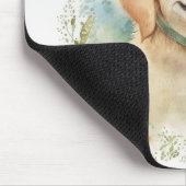 Golden Retriever in Floral Wreath Muismat (Hoek)