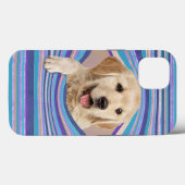 Golden Retriever in gestreept gat Case-Mate iPhone Case (Achterkant (horizontaal))