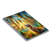 Golden Retriever in het betoverde bos Notitieboek (Rechterzijde)