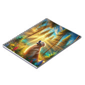 Golden Retriever in het betoverde bos Notitieboek (Linkerzijde)