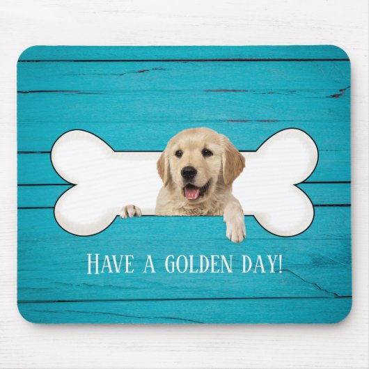 Golden Retriever in hondenbot Muismat (Voorkant)