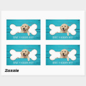 Golden Retriever in hondenbot Rechthoekige Sticker (Vel)