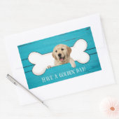 Golden Retriever in hondenbot Rechthoekige Sticker (Envelop)