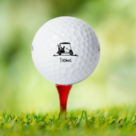 Golden Retriever in karretje naam Golfballen
