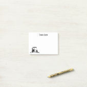 Golden Retriever in karretje naam Post-it® Notes (Op bureau)