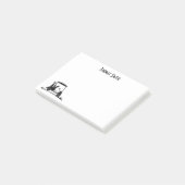 Golden Retriever in karretje naam Post-it® Notes (Schuin)