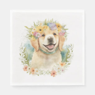 Golden Retriever in Laurel Wreath Servet