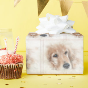 Golden Retriever in Lijst Cadeaupapier