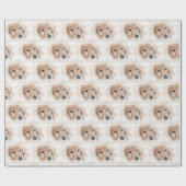 Golden Retriever in Lijst Cadeaupapier (Vlak)