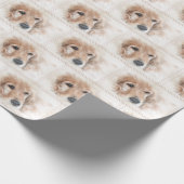 Golden Retriever in Lijst Cadeaupapier (Hoek)
