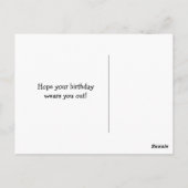 Golden Retriever in Pajamas Birthday Briefkaart (Achterkant)