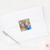Golden Retriever in Pajamas Birthday Vierkante Sticker (Envelop)