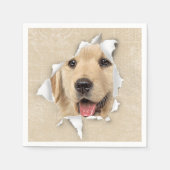 Golden Retriever in papieren hol Servet (Voorkant)