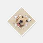 Golden Retriever in papieren hol Servet (Hoek)