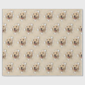 Golden Retriever in papiergat Cadeaupapier (Vlak)