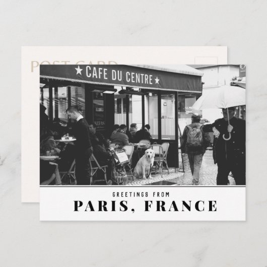 Golden Retriever in Parijs Briefkaart (Voorkant / Achterkant)