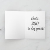 Golden Retriever in Party Pet 40e verjaardag Kaart (Binnen)