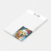 Golden Retriever in Santa Hat Post-it® Notes (Schuin)