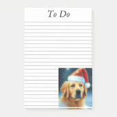 Golden Retriever in Santa Hat Post-it® Notes (Voorkant)