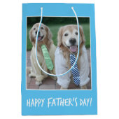 Golden Retriever in Shirt en Stropdas Vaderdag Medium Cadeauzakje (Voorkant)