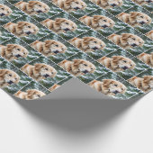 Golden Retriever in sneeuwvlokken Cadeaupapier (Hoek)