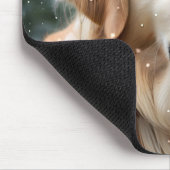 Golden Retriever in sneeuwvlokken Muismat (Hoek)