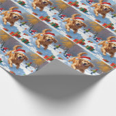 Golden Retriever in Snow beroemd gemaakt door Chri Cadeaupapier (Hoek)