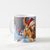 Golden Retriever in Snow beroemd gemaakt door Chri Koffiemok (Voorkant links)