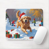 Golden Retriever in Snow beroemd gemaakt door Chri Muismat (Met muis)