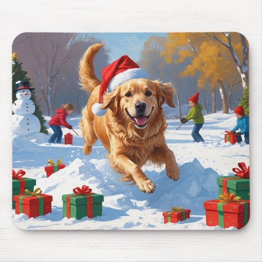 Golden Retriever in Snow beroemd gemaakt door Chri Muismat (Voorkant)