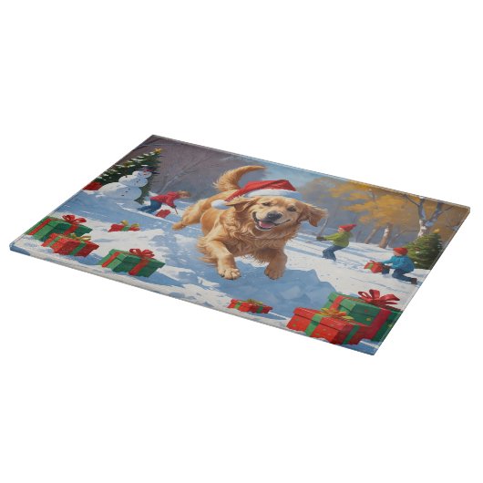 Golden Retriever in Snow beroemd gemaakt door Chri Snijplank (Hoek)