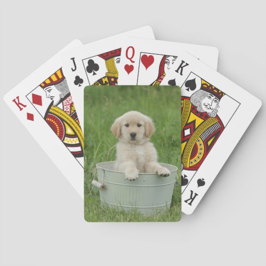 Golden retriever in wasbekken pokerkaarten (Achterkant)