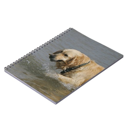 Golden Retriever in water Notitieboek (Linkerzijde)