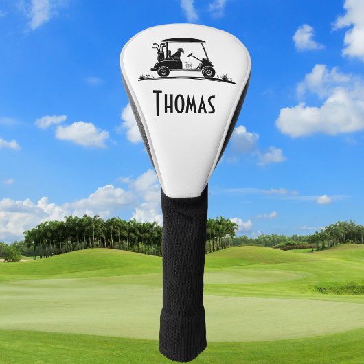 Golden Retriever in winkelwagen naam Golfheadcover