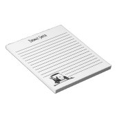 Golden Retriever in winkelwagen naam Notitieblok (Schuin)