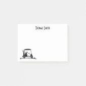 Golden Retriever in winkelwagen naam Post-it® Notes (Voorkant)