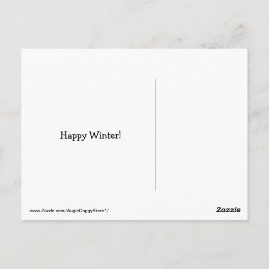 Golden Retriever in Winter Clothes Briefkaart (Achterkant)