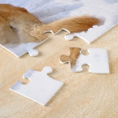 Golden Retriever in Winter Wonderland Legpuzzel (Zijkant)