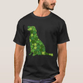 Golden Retriever Irish Shamrock Clover - St Patric T-shirt (Voorkant)