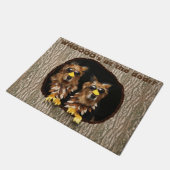 Golden Retriever is eigenaar van Whooos bij de deu Deurmat (Schuin)