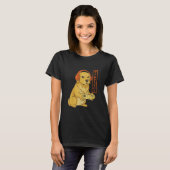 Golden Retriever Japanese Gamer Men Boy Funny Vide T-shirt (Voorkant volledig)